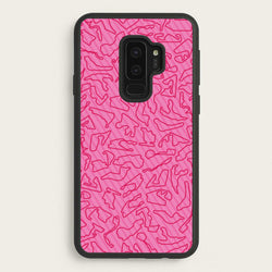 Track Outlines Pink  - F1 Phone Case for Galaxy S9 Plus