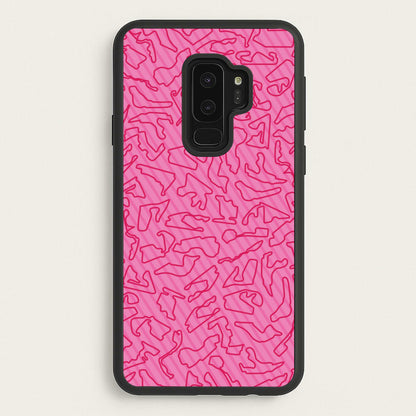 Track Outlines Pink  - F1 Phone Case for Galaxy S9 Plus