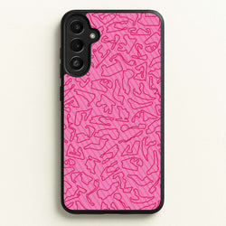 Track Outlines Pink  - F1 Phone Case for Galaxy A36