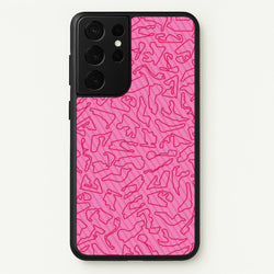 Track Outlines Pink  - F1 Phone Case for Galaxy S21 Ultra