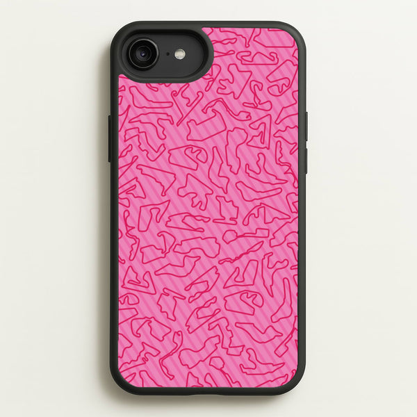 Track Outlines Pink  - F1 Phone Case for iPhone 6 Plus / 7 Plus / 8 Plus