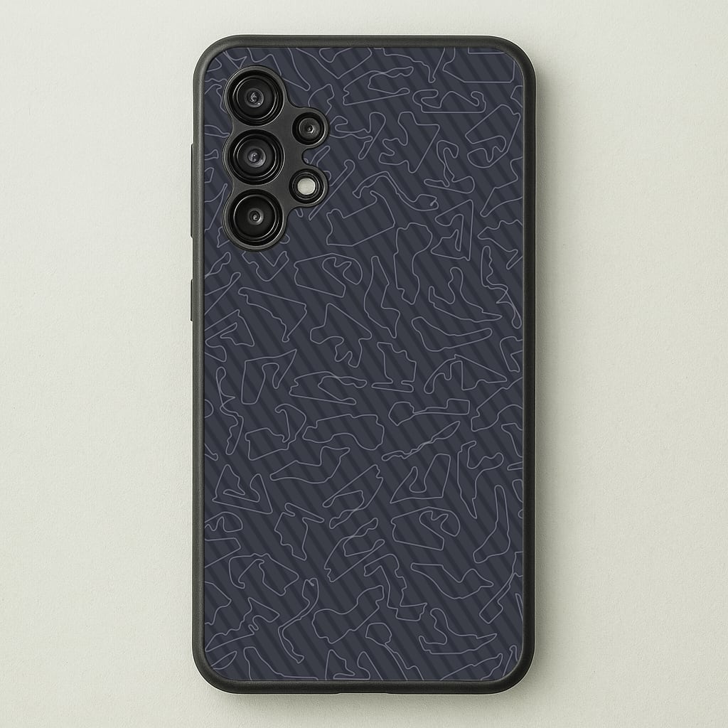 Track Outlines Gray  - F1 Phone Case for Galaxy A13