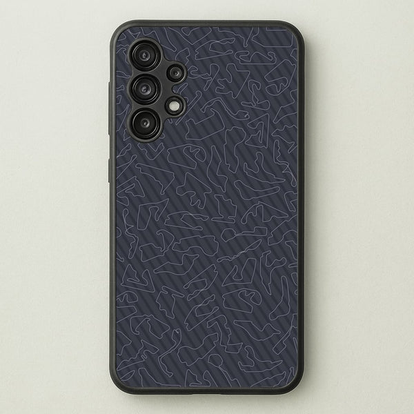 Track Outlines Gray  - F1 Phone Case for Galaxy A13