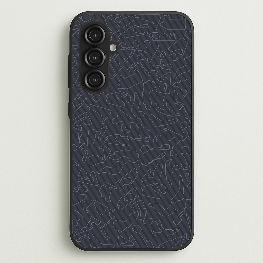 Track Outlines Gray  - F1 Phone Case for Galaxy S23FE