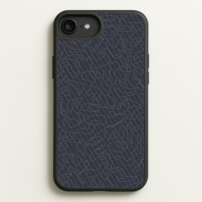 Track Outlines Gray  - F1 Phone Case for iPhone 6 Plus / 7 Plus / 8 Plus