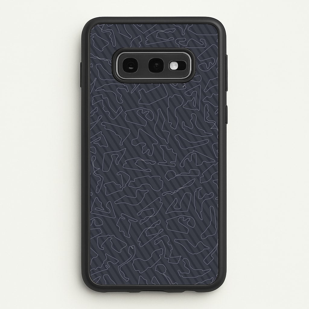 Track Outlines Gray  - F1 Phone Case for Galaxy S10e