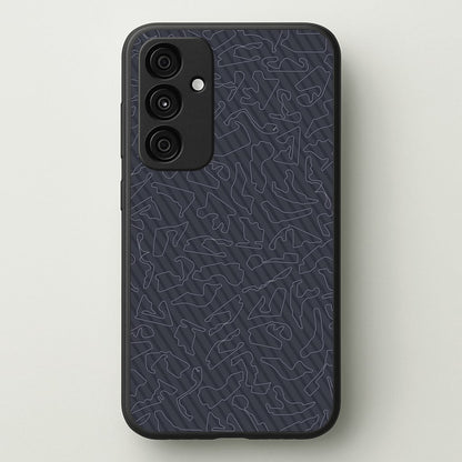 Track Outlines Gray  - F1 Phone Case for Galaxy A35