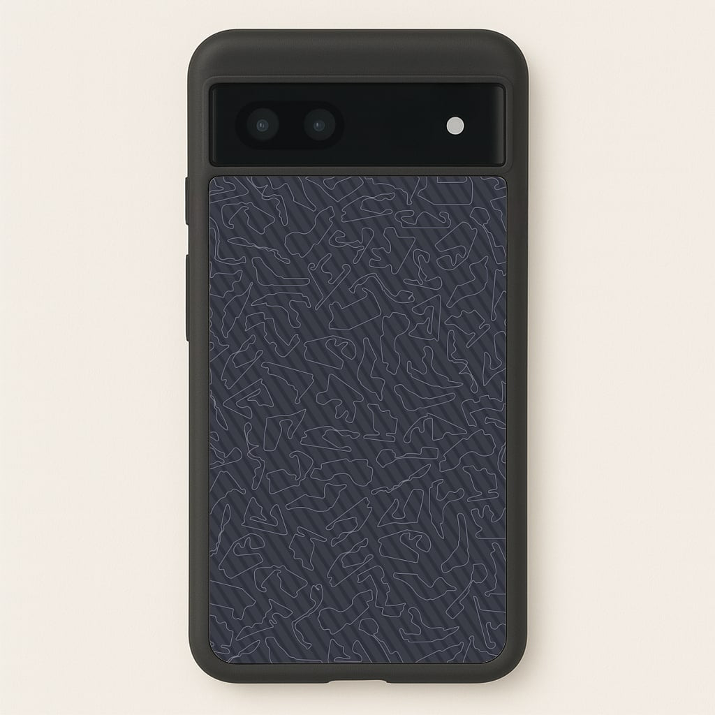 Track Outlines Gray  - F1 Phone Case for Google Pixel 7a