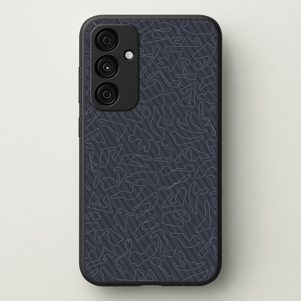 Track Outlines Gray  - F1 Phone Case for Galaxy A15