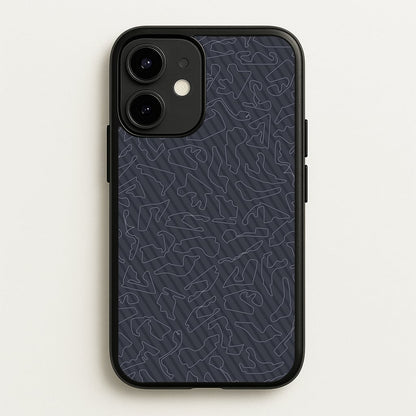 Track Outlines Gray  - F1 Phone Case for iPhone 12 / 12 Pro