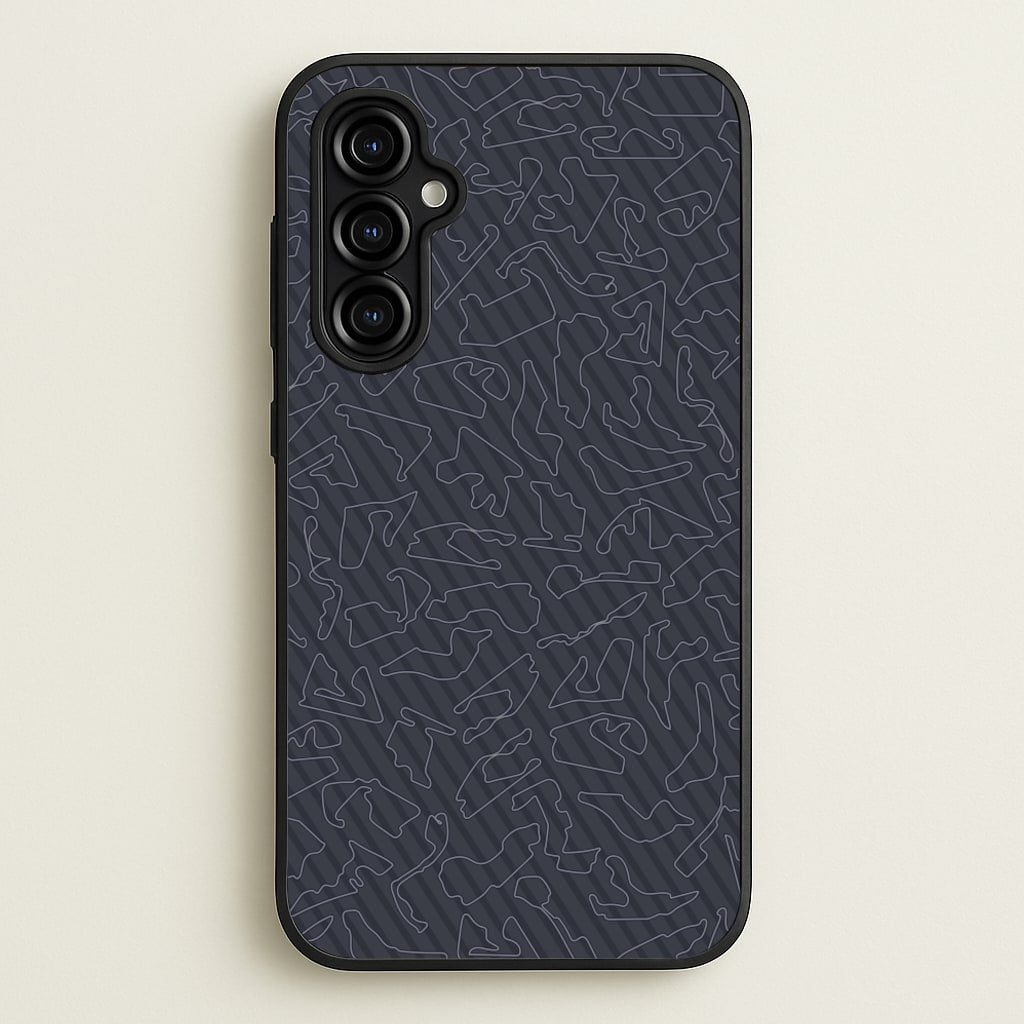 Track Outlines Gray  - F1 Phone Case for Galaxy A54