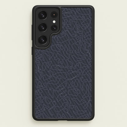 Track Outlines Gray  - F1 Phone Case for Galaxy S23 Ultra