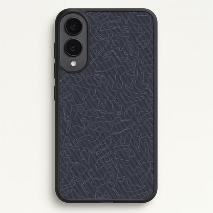 Track Outlines Gray  - F1 Phone Case for Galaxy S25 Edge