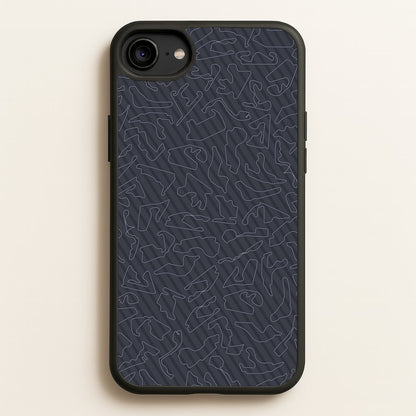 Track Outlines Gray  - F1 Phone Case for iPhone 6 / 7 / 8 / SE