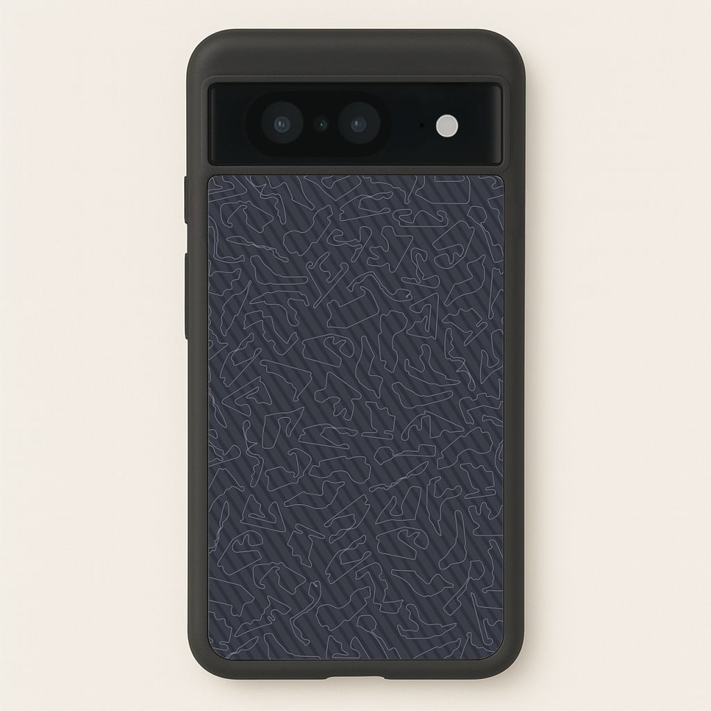 Track Outlines Gray  - F1 Phone Case for Google Pixel 8