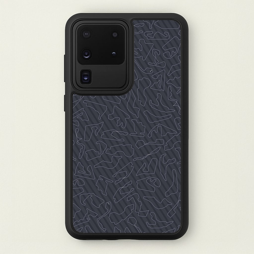 Track Outlines Gray  - F1 Phone Case for Galaxy S20 Ultra