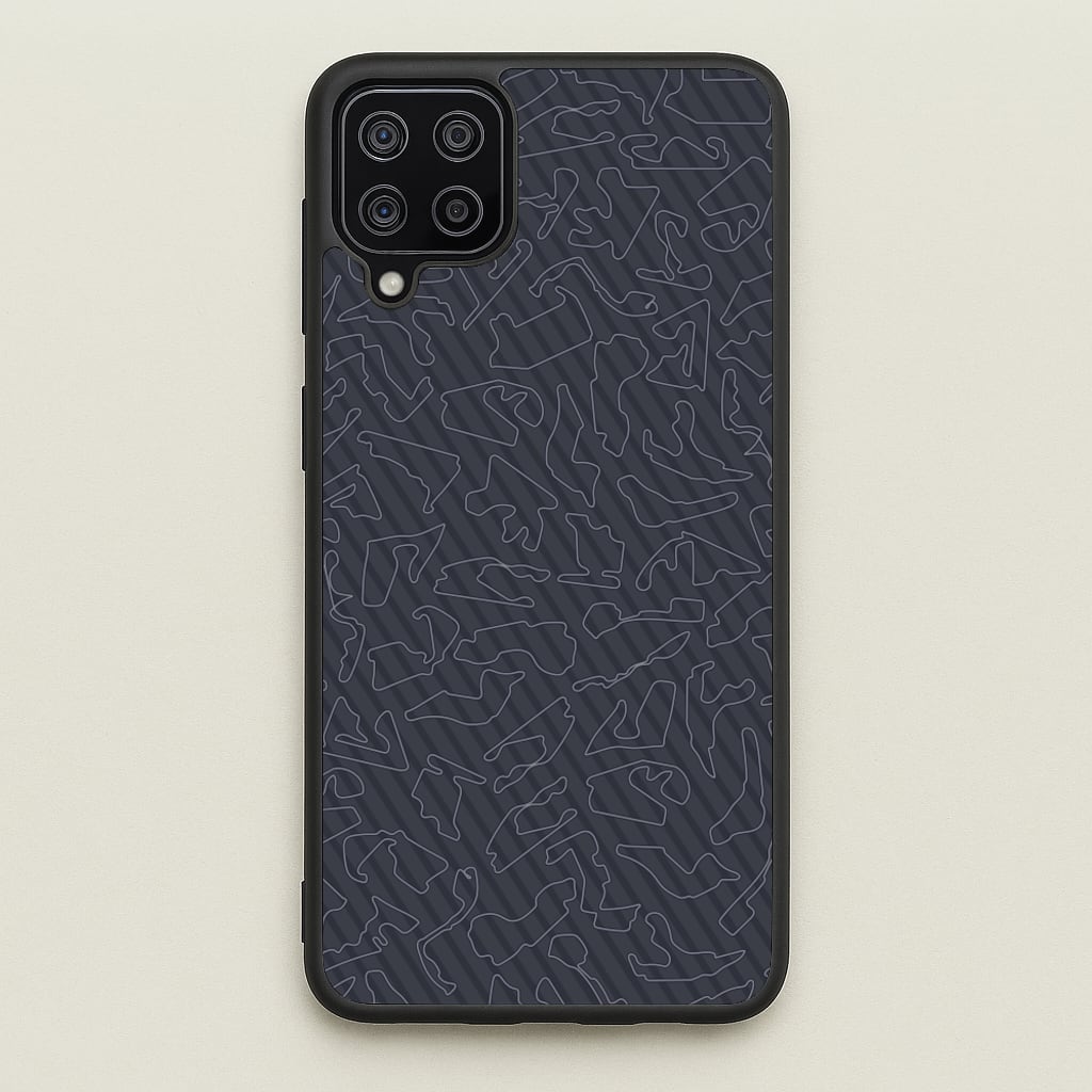 Track Outlines Gray  - F1 Phone Case for Galaxy A12