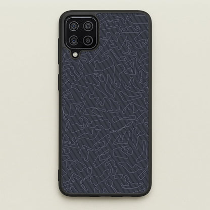 Track Outlines Gray  - F1 Phone Case for Galaxy A12