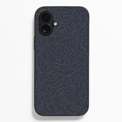 Track Outlines Gray  - F1 Phone Case for iPhone 16 Plus