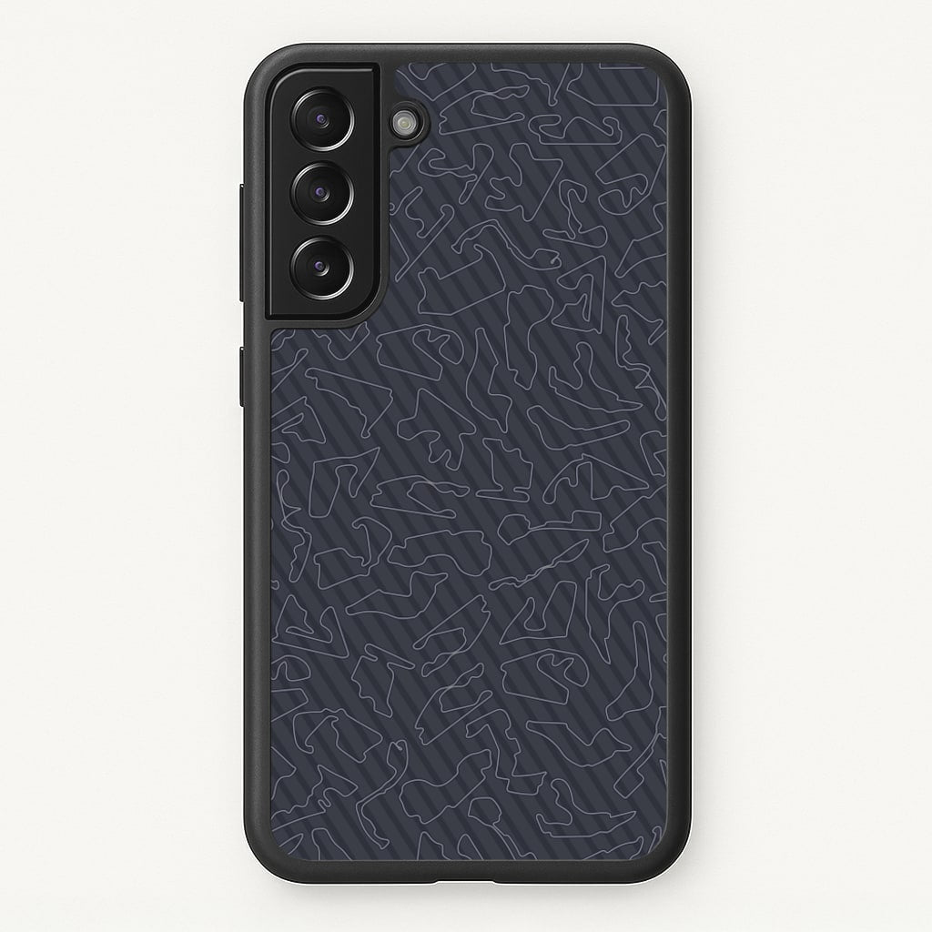 Track Outlines Gray  - F1 Phone Case for Galaxy S22