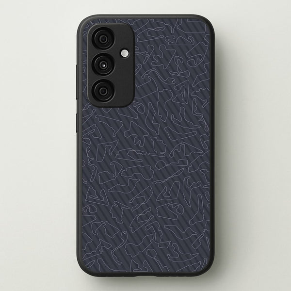 Track Outlines Gray  - F1 Phone Case for Galaxy A55