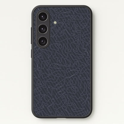 Track Outlines Gray  - F1 Phone Case for Galaxy S24FE