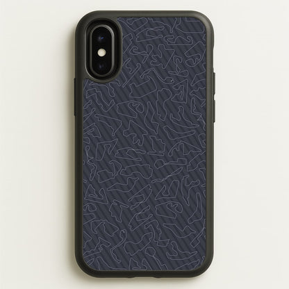 Track Outlines Gray  - F1 Phone Case for iPhone X / XS