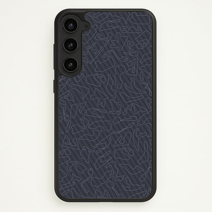 Track Outlines Gray  - F1 Phone Case for Galaxy S23