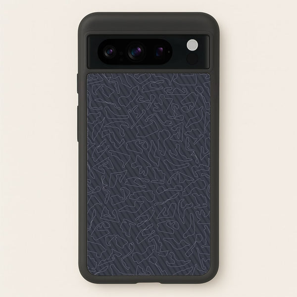 Track Outlines Gray  - F1 Phone Case for Google Pixel 8 Pro