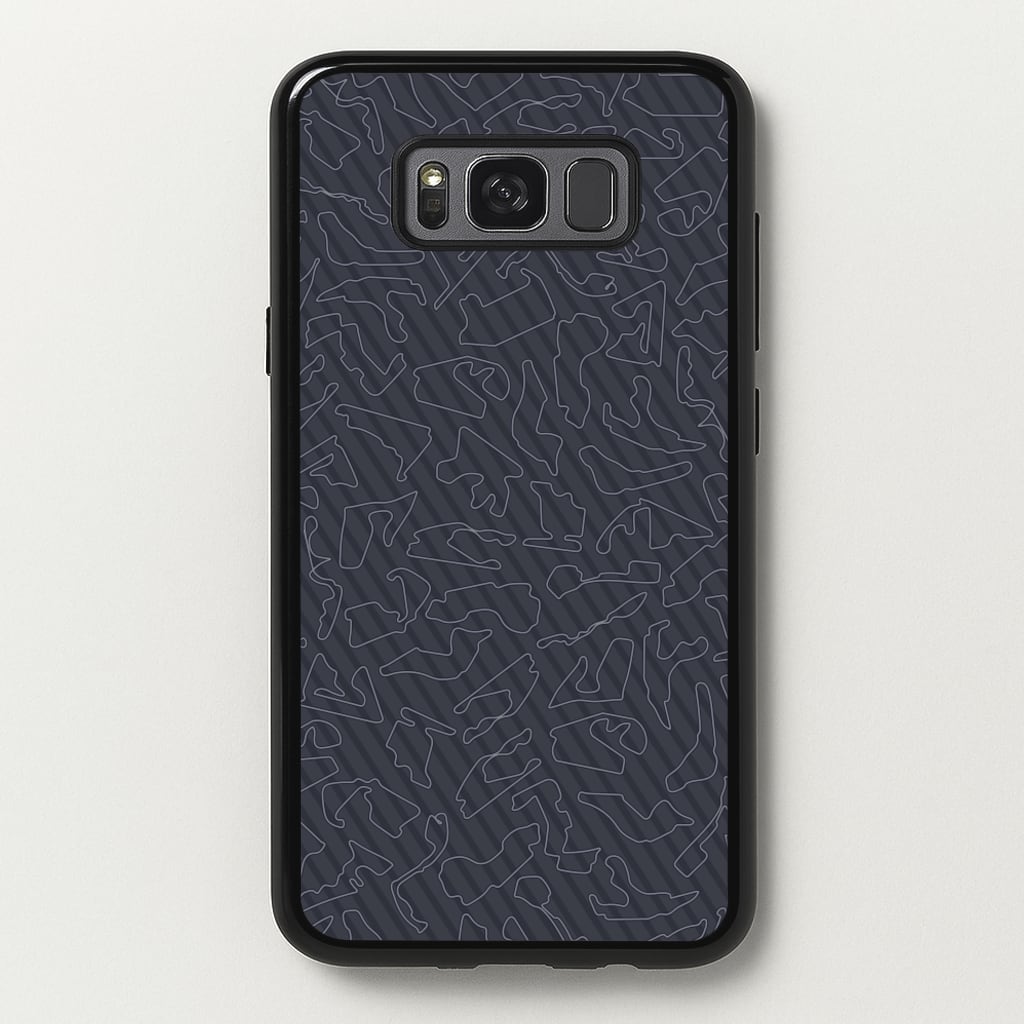 Track Outlines Gray  - F1 Phone Case for Galaxy S8