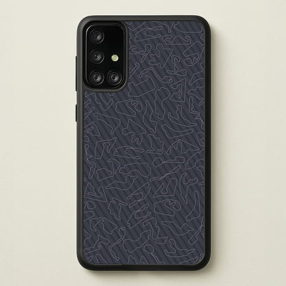 Track Outlines Gray  - F1 Phone Case for Galaxy A71
