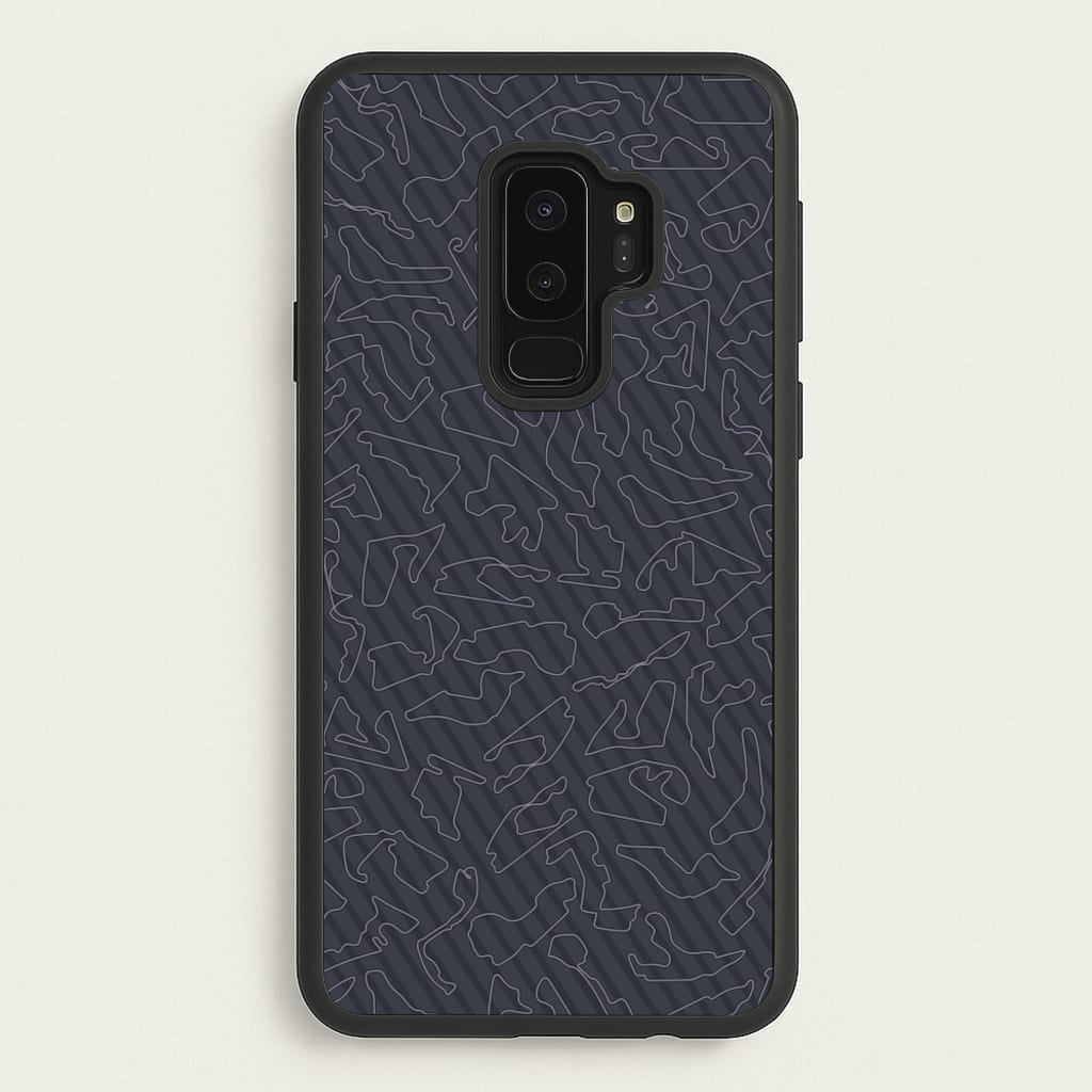 Track Outlines Gray  - F1 Phone Case for Galaxy S9 Plus