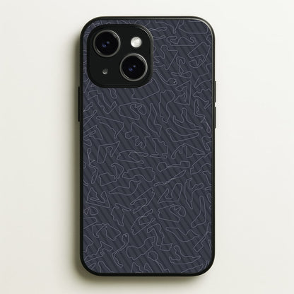 Track Outlines Gray  - F1 Phone Case for iPhone 15 Plus