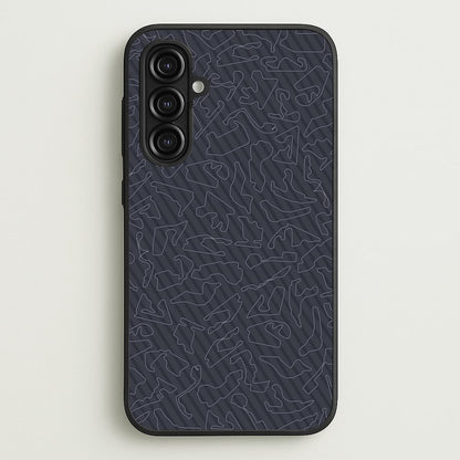 Track Outlines Gray  - F1 Phone Case for Galaxy A16