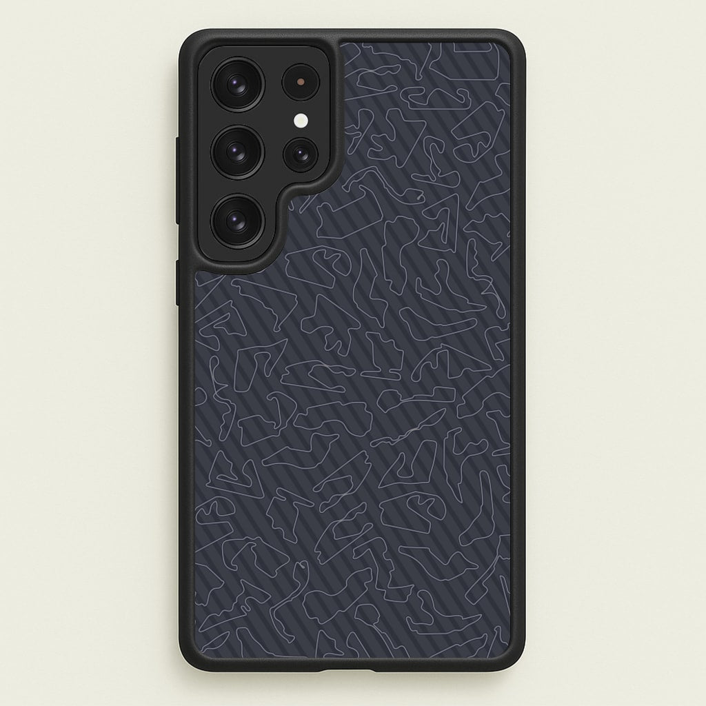 Track Outlines Gray  - F1 Phone Case for Galaxy S22 Ultra