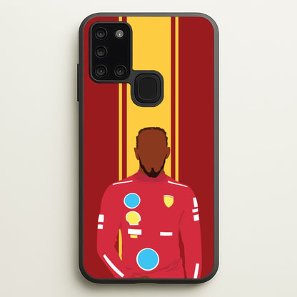 Hamilton In Red  - F1 Phone Case for Galaxy A21s