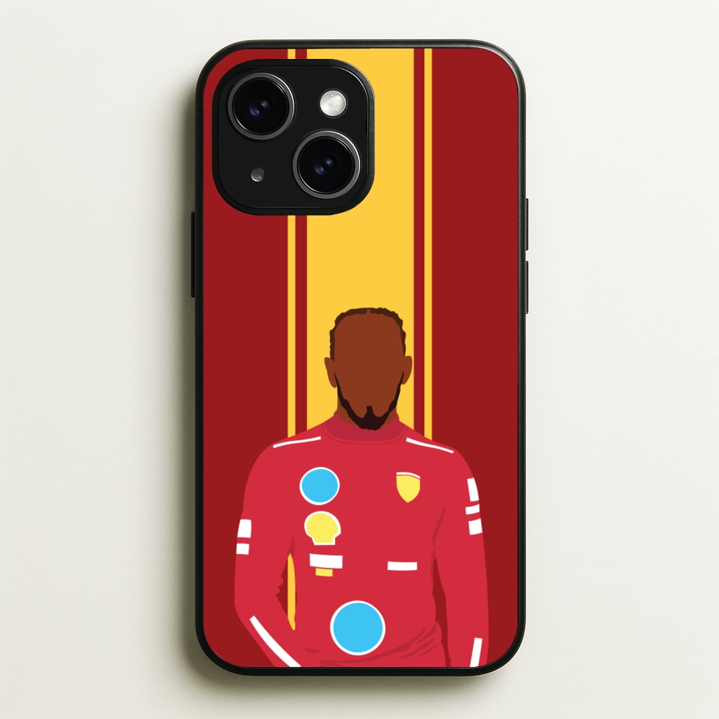 Hamilton In Red  - F1 Phone Case for iPhone 15