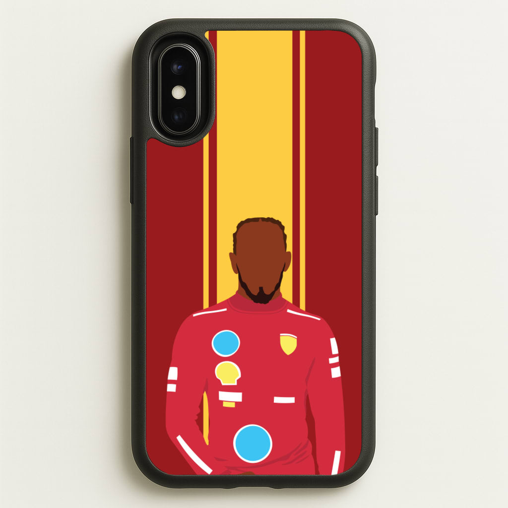 Hamilton In Red  - F1 Phone Case for iPhone X / XS