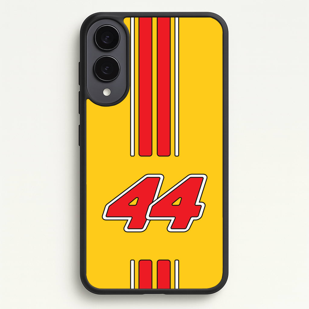Retro Yellow And Red Hamilton  - F1 Phone Case for Galaxy S25 Edge