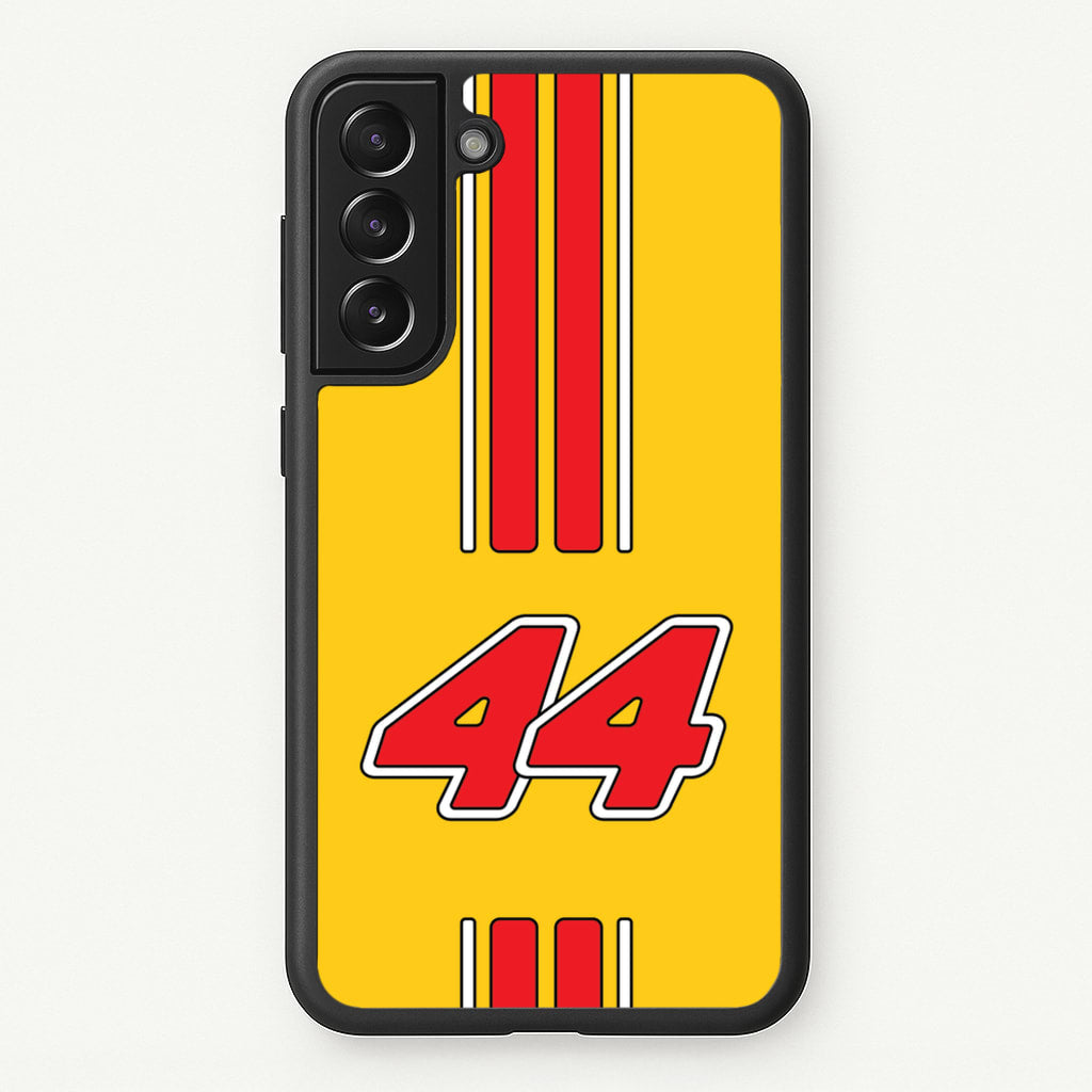 Retro Yellow And Red Hamilton  - F1 Phone Case for Galaxy S22