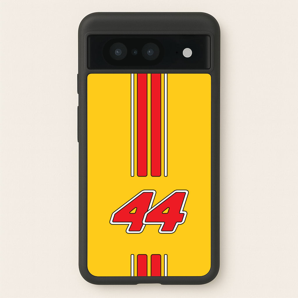 Retro Yellow And Red Hamilton  - F1 Phone Case for Google Pixel 8
