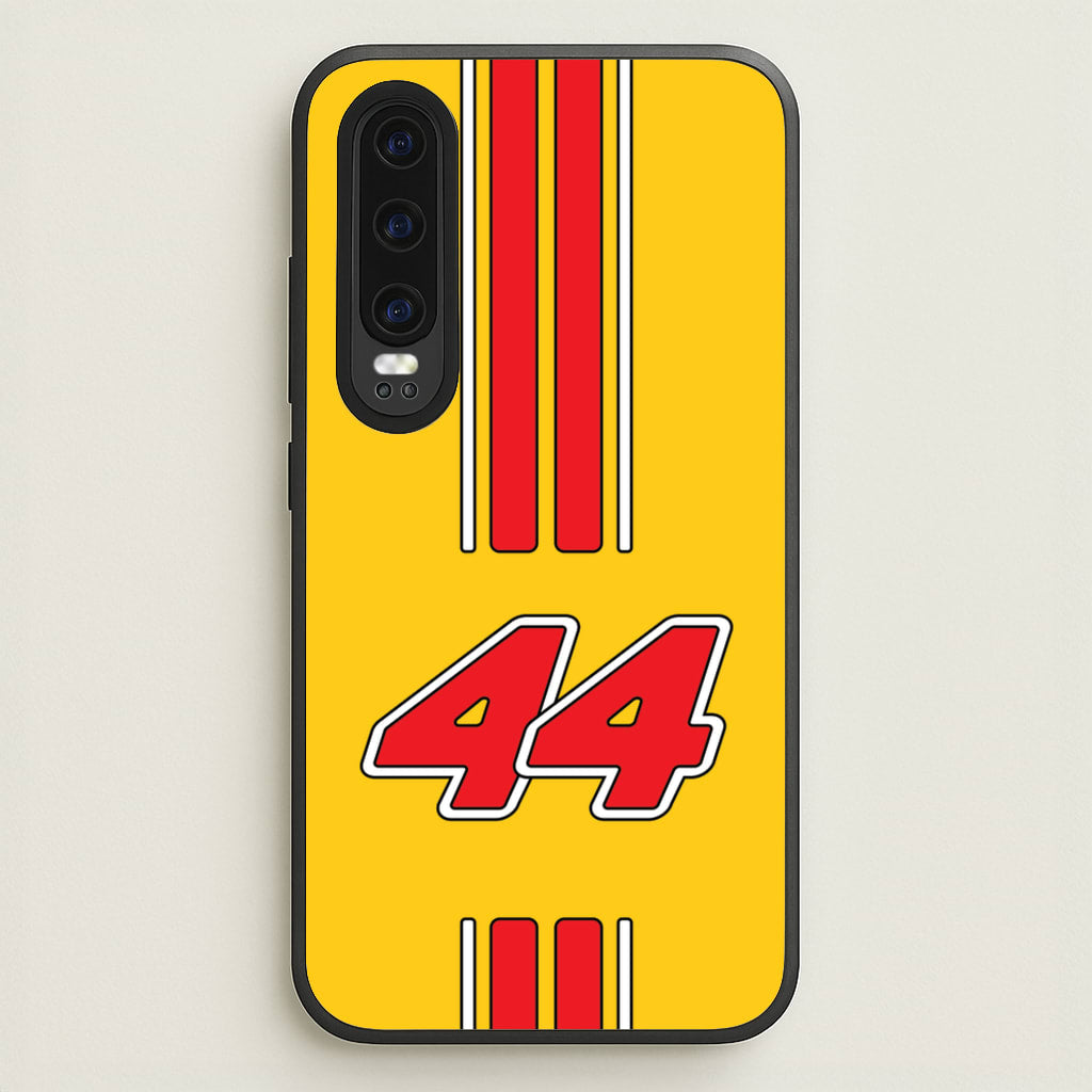 Retro Yellow And Red Hamilton  - F1 Phone Case for Huawei P30