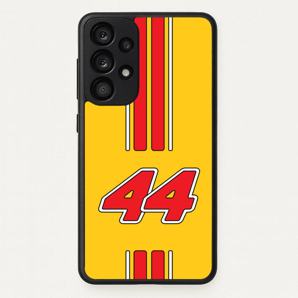 Retro Yellow And Red Hamilton  - F1 Phone Case for Galaxy A53