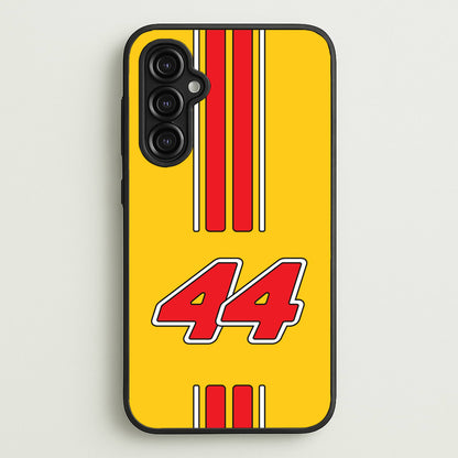 Retro Yellow And Red Hamilton  - F1 Phone Case for Galaxy A14