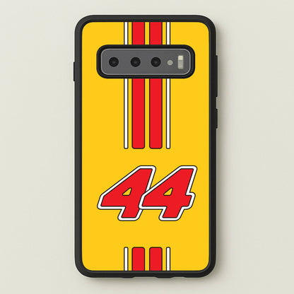 Retro Yellow And Red Hamilton  - F1 Phone Case for Galaxy S10