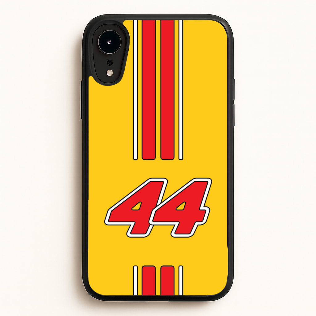 Retro Yellow And Red Hamilton  - F1 Phone Case for iPhone XR