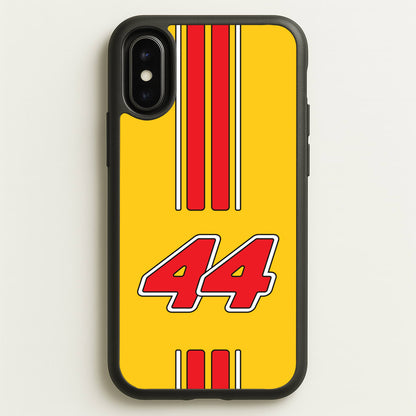 Retro Yellow And Red Hamilton  - F1 Phone Case for iPhone X / XS