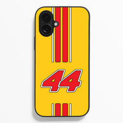 Retro Yellow And Red Hamilton  - F1 Phone Case for iPhone 16 Plus