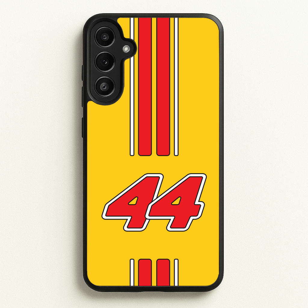 Retro Yellow And Red Hamilton  - F1 Phone Case for Galaxy A36