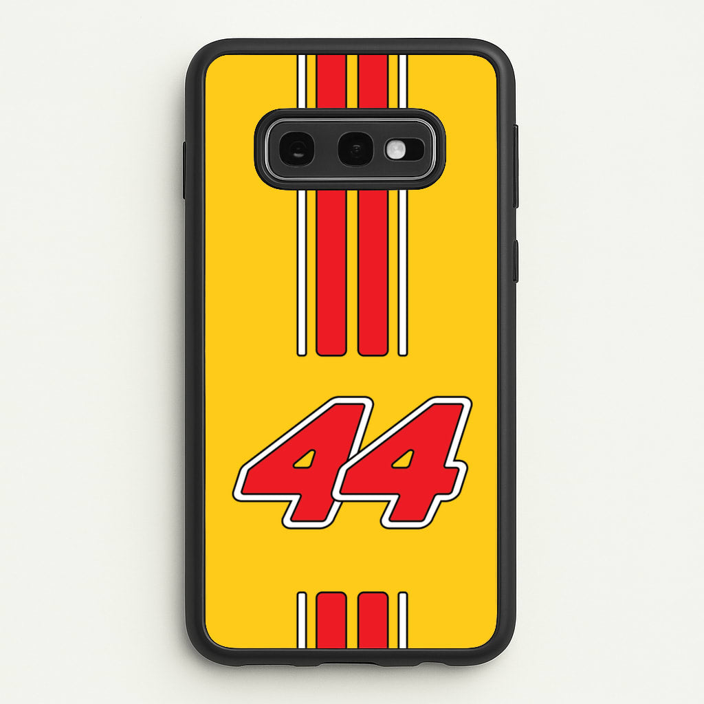 Retro Yellow And Red Hamilton  - F1 Phone Case for Galaxy S10e